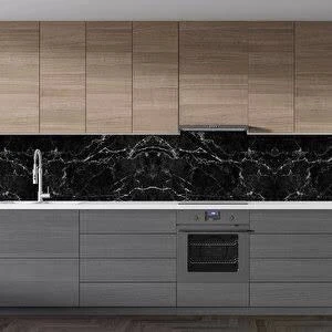 Siyah Mermer Desenli Yapışkanlı Kaplama Kağıdı 5 Metre - Resim 5