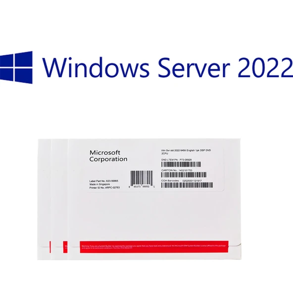 Microsoft Windows Server Standart 2022 English 16 Core ürün görseli