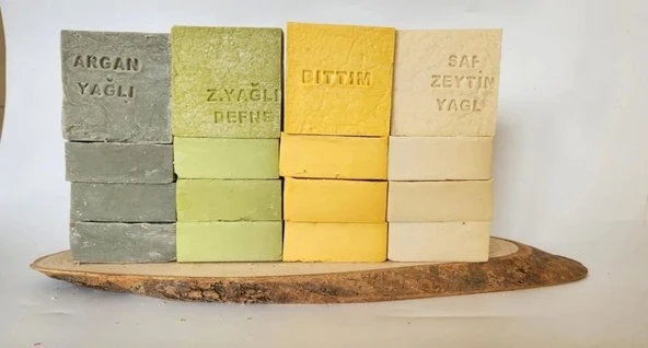 Doğal Üretim Sabunu Karışık (Argan-Defne-Bıttım-Saf Zeytinyağlı)16'lı Set ürün görseli 1
