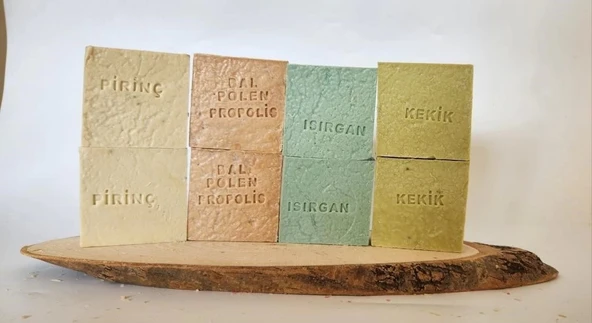 Doğal Üretim Sabunu Karışık (Pirinç-Bal Polen Propolis- Isırgan-Kekik) 8'li Set - 1