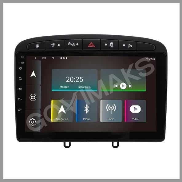 PEUGEOT 308 RCZ SİYAH 2008-2013 UYUMLU 6 GB RAM 128 GB HAFIZA ANDROID MULTIMEDIA - Resim 8