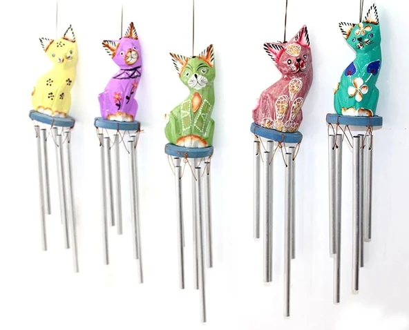 Üstü Ahşap Altı Metal Rüzgar Çanı ürün görseli 1