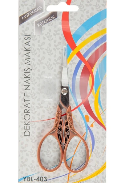 Nakış Makası Dekoratif Bakır Kelebek YBL-403 Model 18 ürün görseli 1