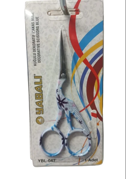 Nakış Makası Kuğulu Dekoratif Makas Mavi YBL-047 Model 9 ürün görseli 1