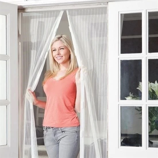 BUFFER® Pratik Manyetik Mıknatıslı Beyaz Kapı Pencere Sinekliği Tülü 90 x 210 cm ürün görseli 1