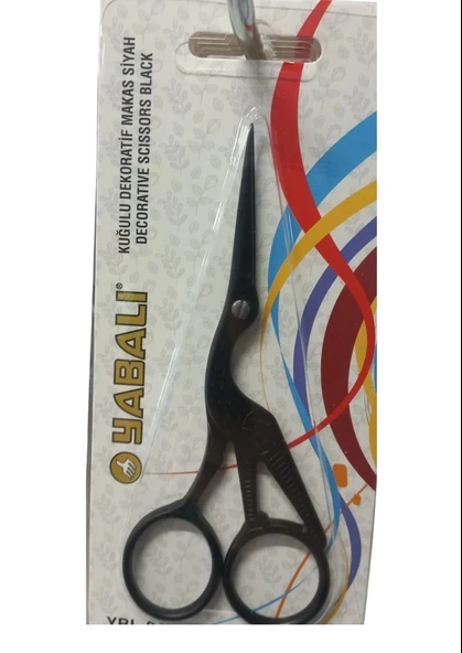 Nakış Makası Kuğulu Dekoratif Makas Siyah  YBL-045 Model 11 ürün görseli 1