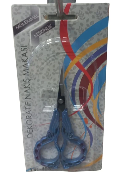 Nakış Makası Dekoratif Mavi YBL-403 Model 16 ürün görseli 1