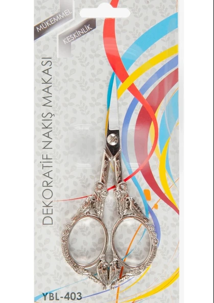 Nakış Makası Dekoratif Gümüş Kuş YBL-403 Model 21 ürün görseli 1