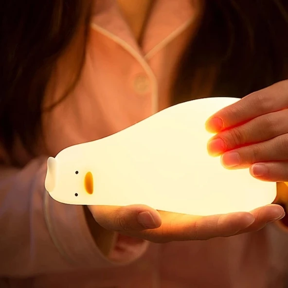 Yatan Ördek Tasarımlı Gece Lambası - Resim 3