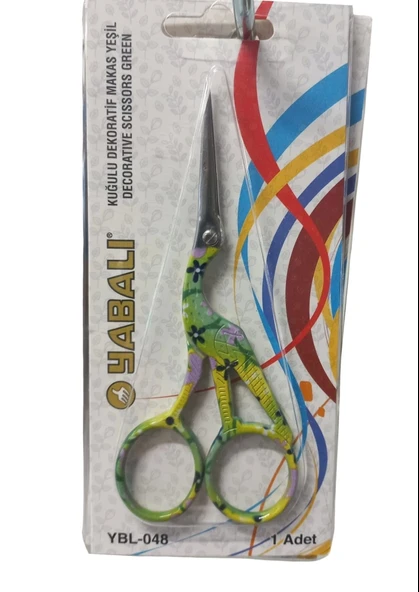 Nakış Makası Kuğulu Dekoratif Makas Yeşil YBL-048 Model 6 ürün görseli 1