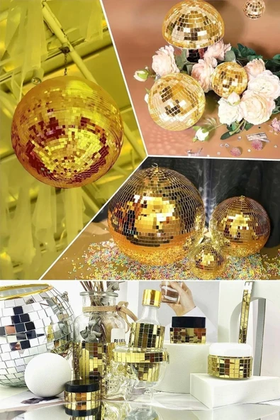 BUFFER®1 Metre Uzunluğunda Gold Renk Aynalı Mozaik Taşlı Dekor Bandı 4 cm x 1 mt - Resim 8