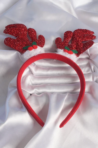 Yılbaşı Temalı Simli Geyik Boynuzu Figürlü Taç - TJ-SA1001 ürün görseli