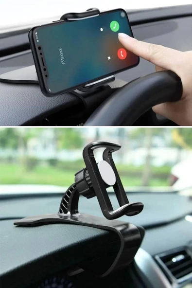 BUFFER® Araç İçi Konsola Takılan Döner Başlıklı Telefon Kıskacı Telefon Tutucu - 7