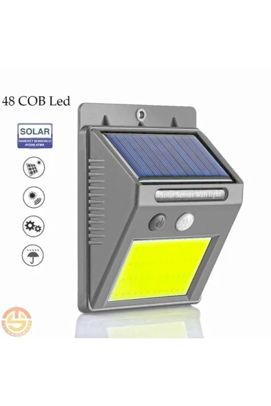 Hareket Sensörlü Solar 48 Led Bahçe Lambası - Resim 2