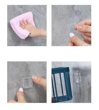 Yapışkanlı Çok Fonksiyonlu Banyo Organizeri BEYAZ - Resim 4