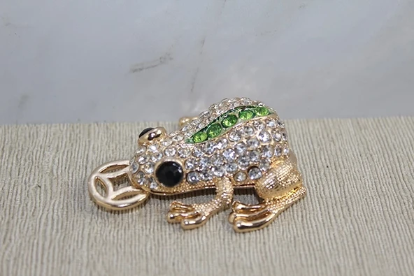 Swarovski Taşlı Minik Figür - Kurbağa ürün görseli 1