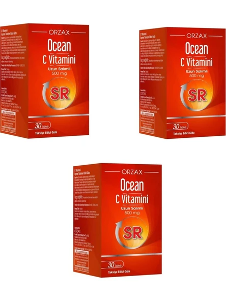 Ocean Vitamin C-SR 30 Tablet 3 ADET ürün görseli