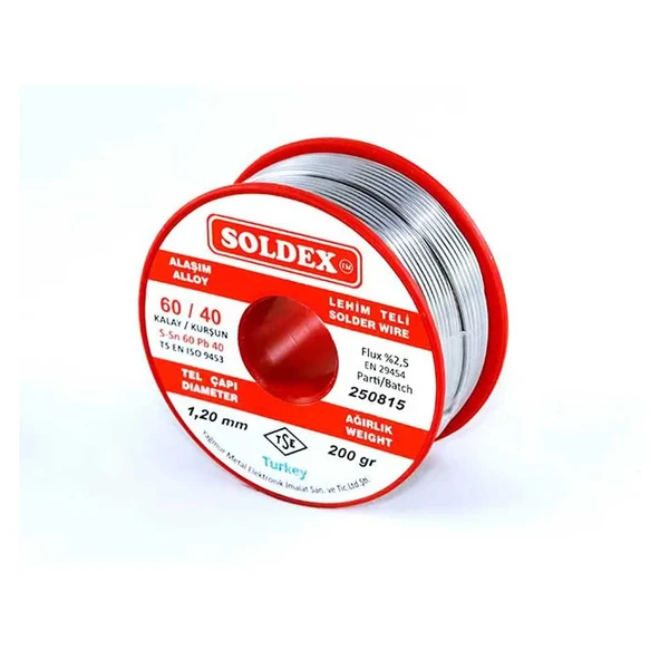 60-40 Lehim Teli 200 Gr 0,75 mm - Sn:60 / Pb:40 ürün görseli