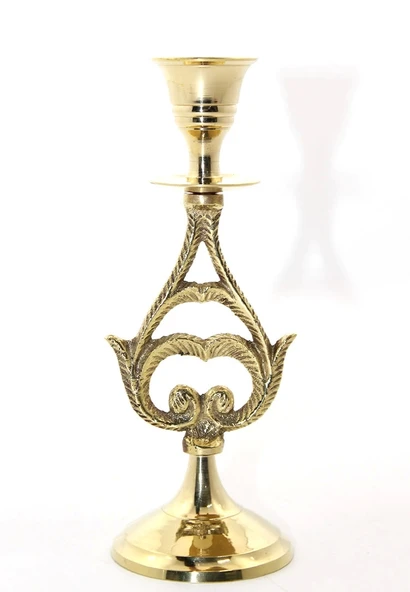 Tekli Pirinç Şamdan Model 6