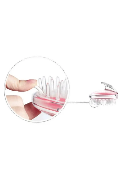 Silikon Yumuşak Duş Saç Fırçası - Resim 2