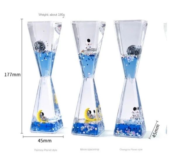 Uzay Temalı Dökülen Yağ Kum Saati - Resim 4