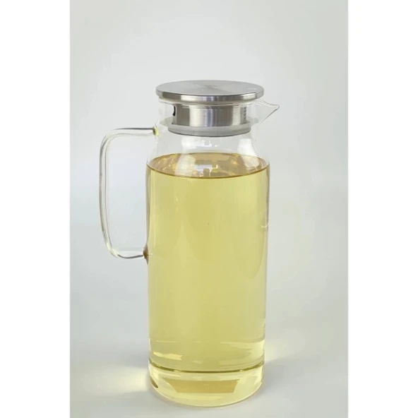 1500 ml Borosilikat Cam Su Sürahisi - Metal Kapaklı ve Isıya Dayanıklı - Resim 4