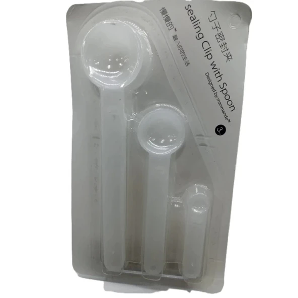 Ölçme Kaşıklı Poşet Klipsi 3'lü Paket - Resim 4