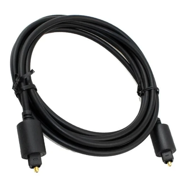 Fiber Optik Ses Kablosu Siyah 2 Metre, ses çubuğu, stereo sistem, ev sineması, Konsol bağlamak için ses kablosu, ürün görseli
