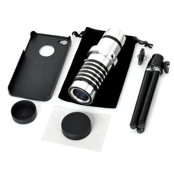 Iphone 5 5S - Iphone 4 4S Için Alüminyum 14X Optik Zoom Yakından Görüntü Çekme Dürbün - Resim 2