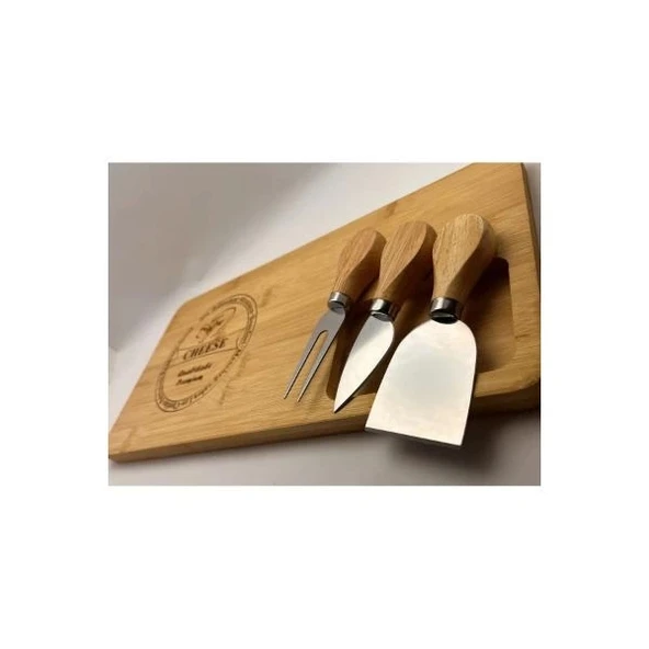 Bambu Peynir Kesme Sunum Tahtası - 4