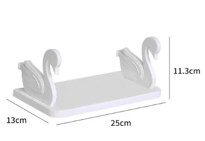 Kuğu Tasarımlı Kendinden Yapışkanlı Raf - Resim 3