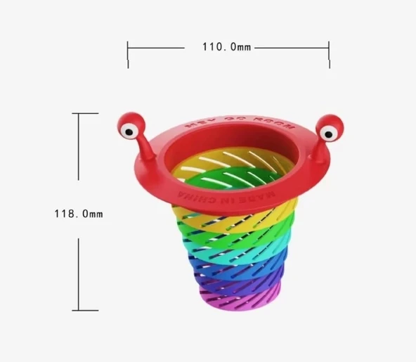 Renkli 6 Kademeli Lavabo Süzgeci - 3