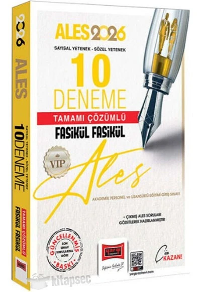 2026 ALES VIP Sayısal Sözel Yetenek Tamamı Çözümlü Fasikül Fasikül 10 Deneme Yargı Yayınları