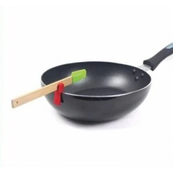 Silikon Tava Kaşık Tutacağı 3'lü Paket - Resim 3