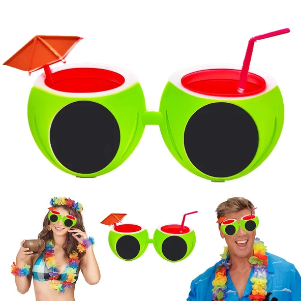 Karpuz Şekilli Tropikal Hawaii Yaza Merhaba Parti Gözlüğü ürün görseli