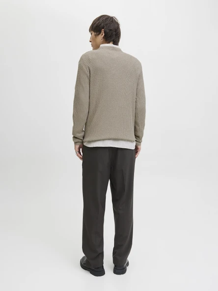 JACK JONES Erkek Desenli Örgü Kazak 12283381 - Resim 4