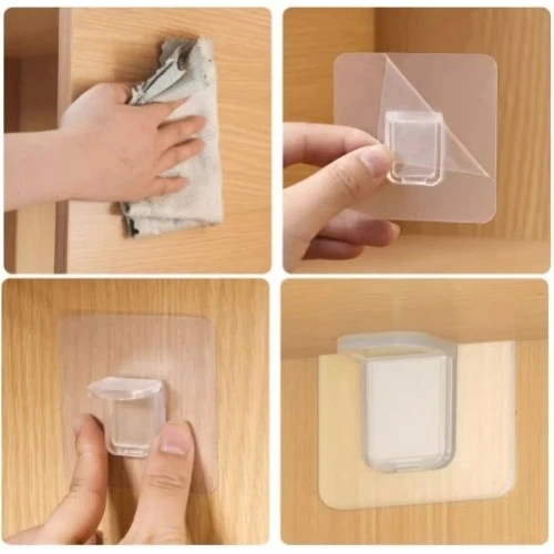 Yapışkanlı Raf Tutucu Seti 4 Adet - Resim 2