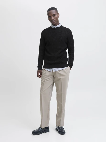 JACK JONES Erkek Desenli Örgü Kazak 12283381 - Resim 3