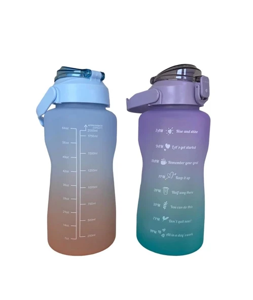 Günlük Motivasyon Su Matarası 2 Litre - Resim 3