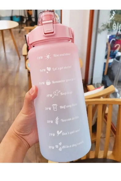 Günlük Motivasyon Su Matarası 2 Litre ürün görseli 1