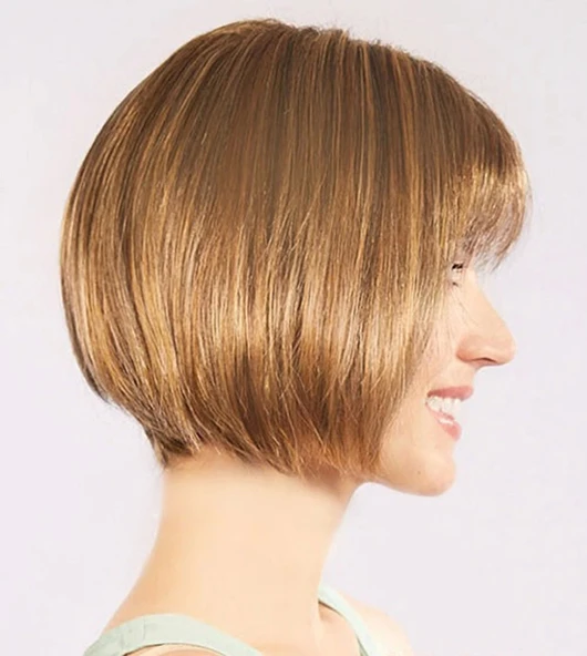 Açık Kahverengi Küt Parti Peruk - Resim 3