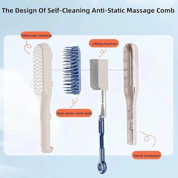 Kendini Temizleyen Saç Tarağı - Resim 2