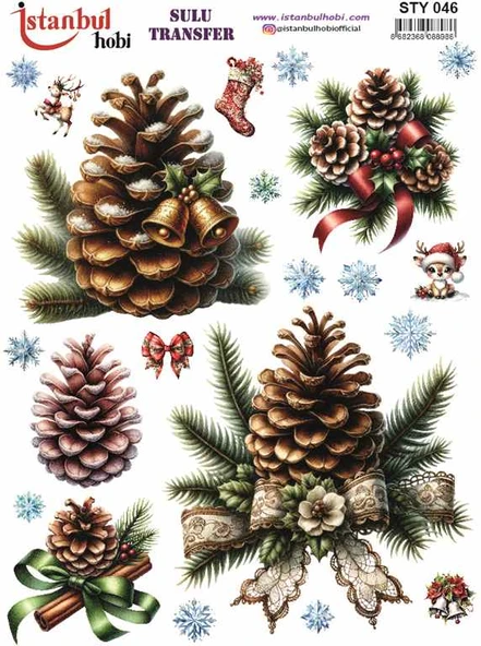 İstanbul Hobi Yılbaşı Temalı Sulu Transfer STY046 (25x35) ürün görseli