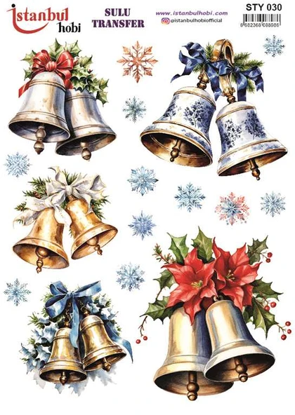 İstanbul Hobi Yılbaşı Temalı Sulu Transfer STY030 (25x35) ürün görseli 1