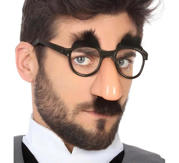 Eğlenceli Kılık Değiştirme Kaş Bıyık Mizah Gözlüğü 9x13 cm - Resim 3