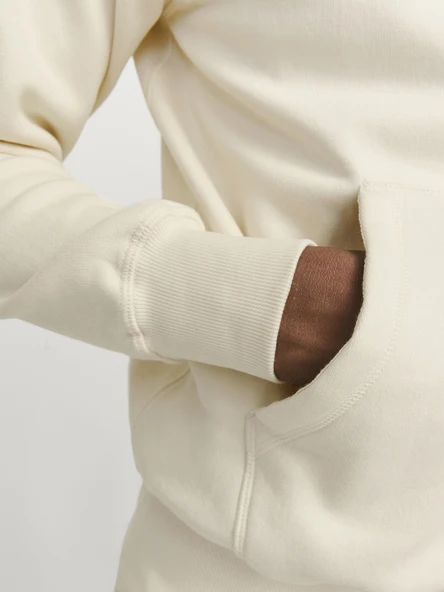 JACK JONES Original Yazılı Erkek Kapüşonlu Sweatshirt 12270541 - Resim 7