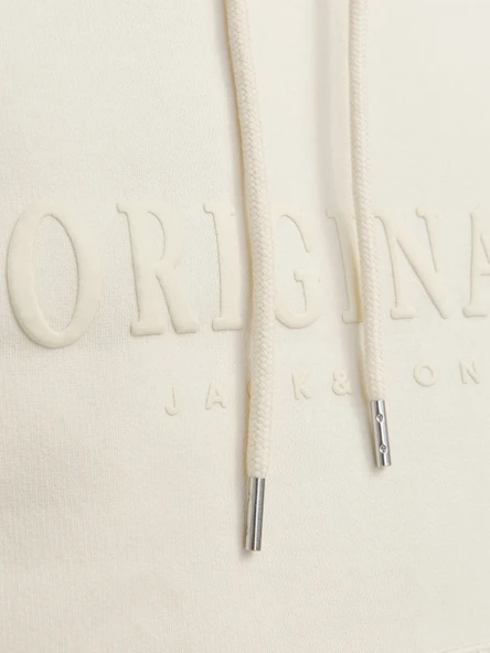 JACK JONES Original Yazılı Erkek Kapüşonlu Sweatshirt 12270541 - Resim 6