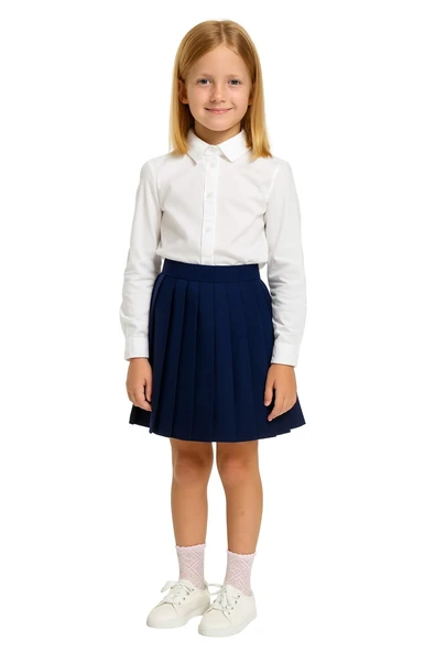 Dantelli Fileli Okul Çorabı - 11