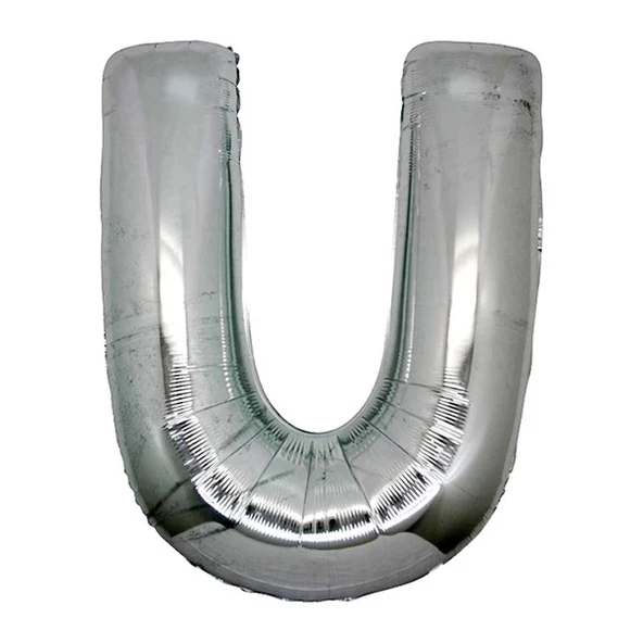 Gümüş Rengi Folyo Harf Balon 1 Metre ürün görseli 1