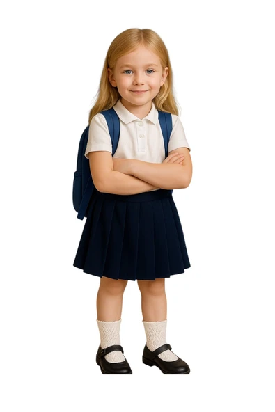 Dantelli Fileli Okul Çorabı - 3